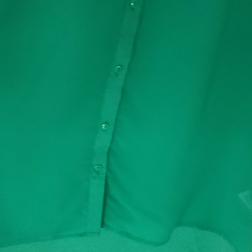 H&M Kelly Green Sleeveless Button Tank Blouse - Picture 3 of 4